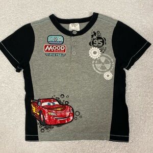 Disney store cars lightning McQueen shirt sleeve Henley size 4